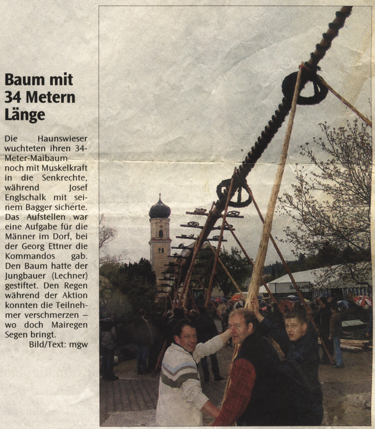 34 Meter Maibaum Haunswies